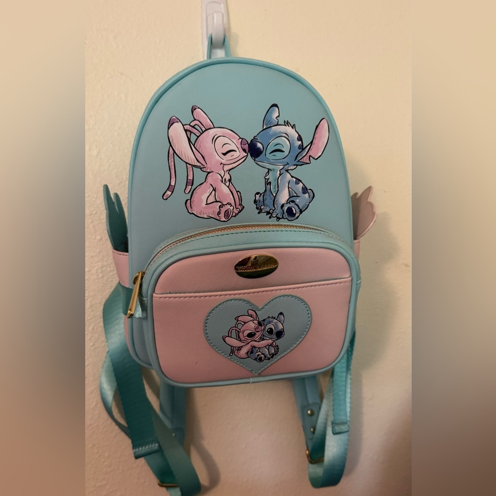 Disney Lilo & Stitch Series Angel & Stitch 2-in-1 Mini Backpack Fanny Bag Set